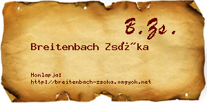 Breitenbach Zsóka névjegykártya
